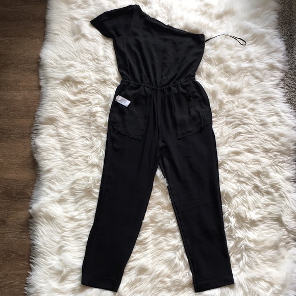NWT Lauren Ralph Lauren Black One Shoulder Jumpsuit - Picture 13 of 16